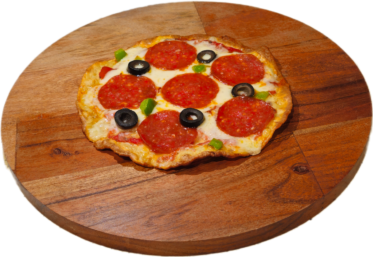 Keto Pepperoni, Olive & Bell Pepper Pizza Recipe | KarbNone