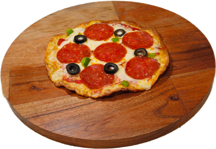 Keto Pepperoni, Olive & Bell Pepper Pizza Recipe | KarbNone