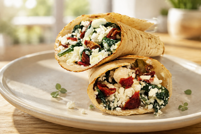 Spinach Feta Egg White Wrap 