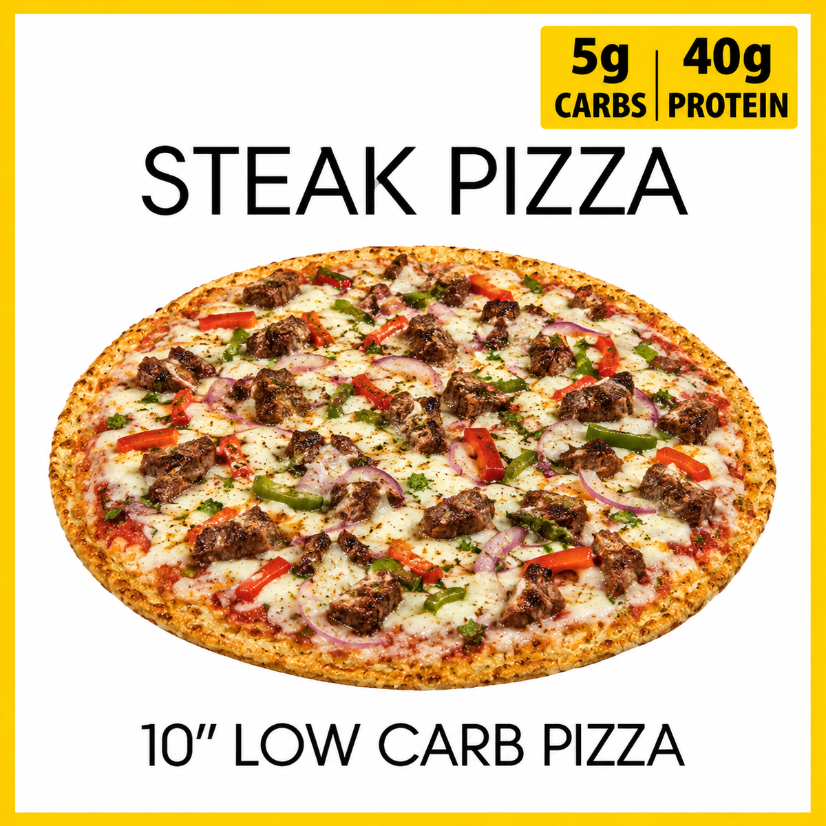 Steak pizza